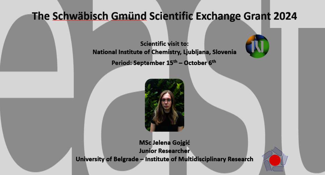Jelena Gojgic winner of The Schwäbisch Gmünd Scientific Exchange Grant 2024
